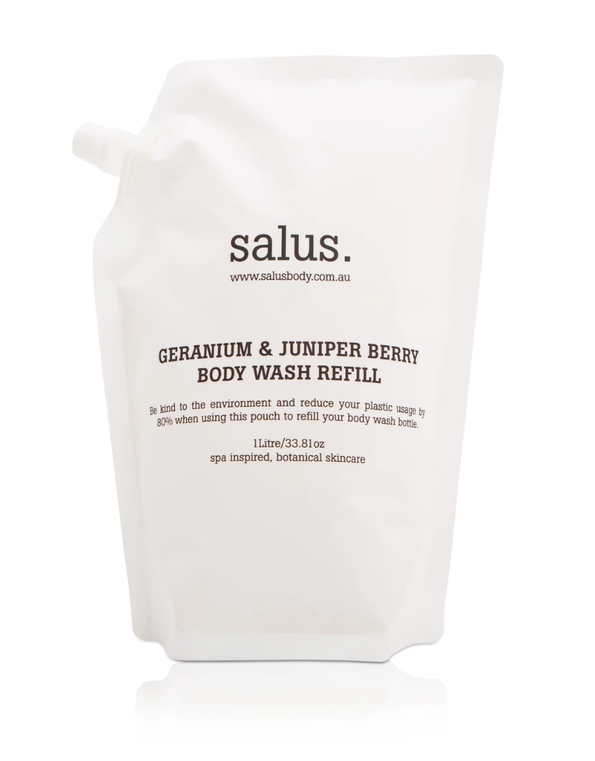 Salus - Geranium & Juniper Berry Body Wash 1 Litre Refill - Say It Sister