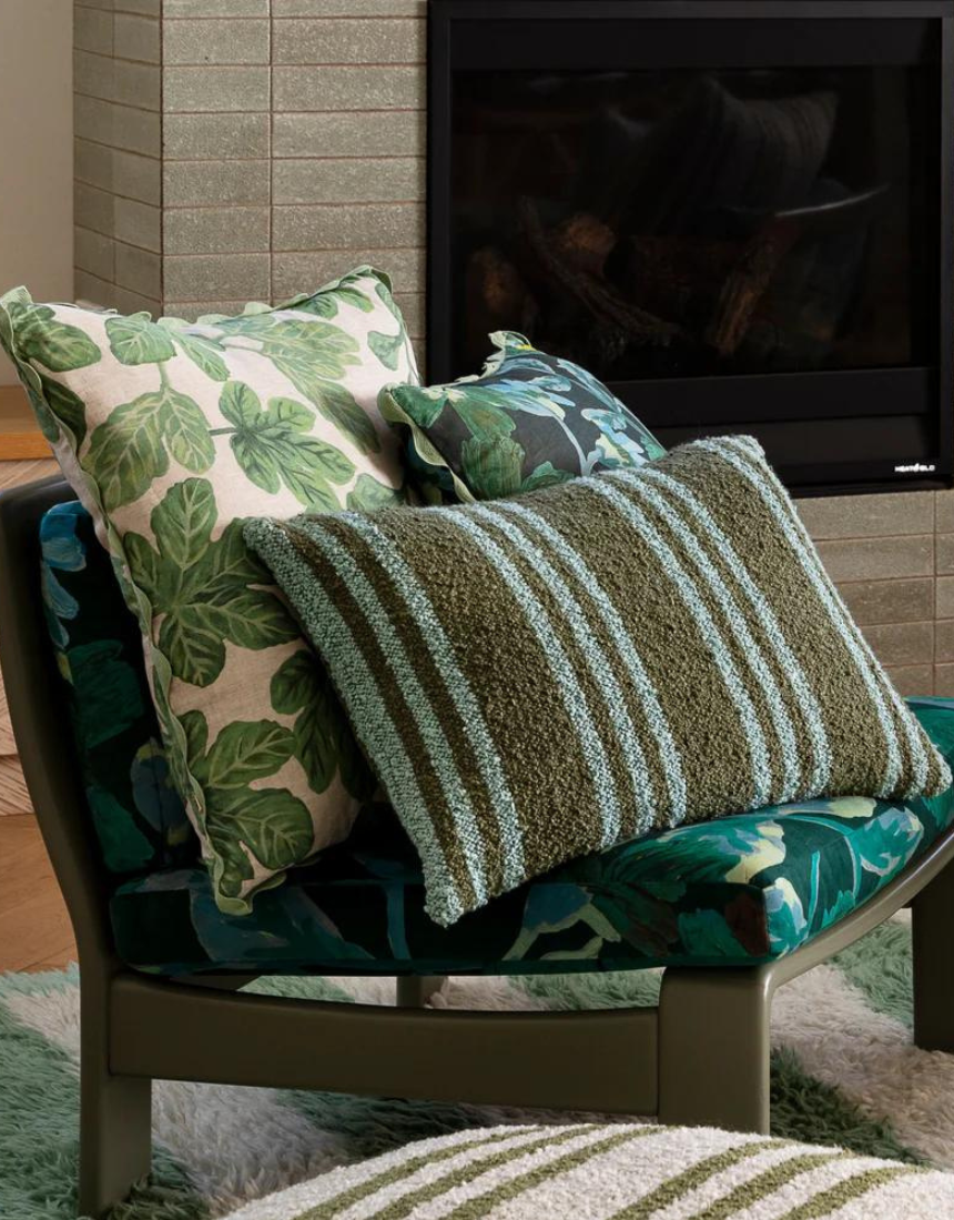 Bonnie and Neil - Cosmos Green Cushion 50cm - Say It Sister