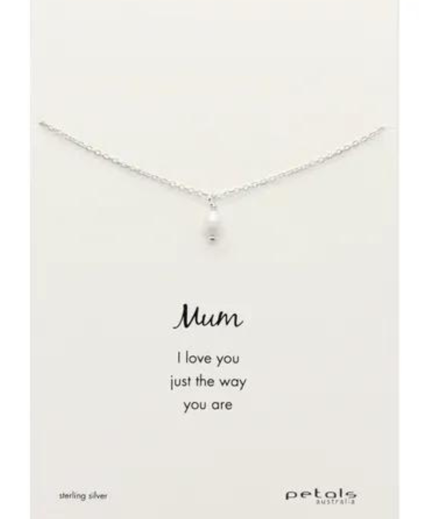 Petals Necklace - Mini Pearl Mum - Say It Sister