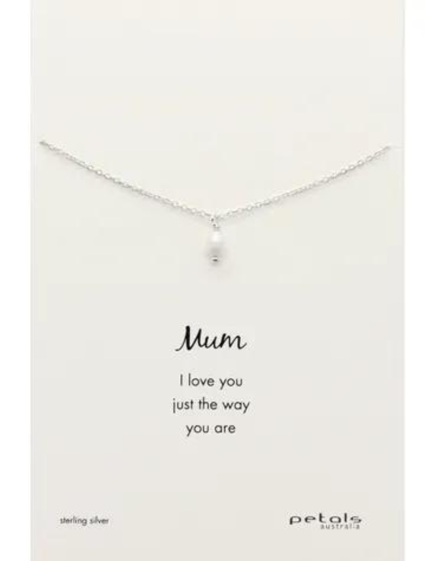 Petals Necklace - Mini Pearl Mum - Say It Sister