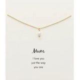 Petals Necklace - Mini Pearl Mum - Say It Sister