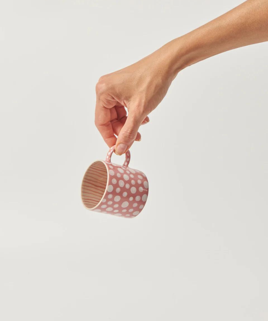 Chino Espresso Cup Pink Dot - Say It Sister
