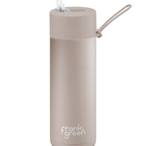 Frank Green Moon Dust 595ml reusable drinkware bottle showing a sleek design and vibrant moon dust color.