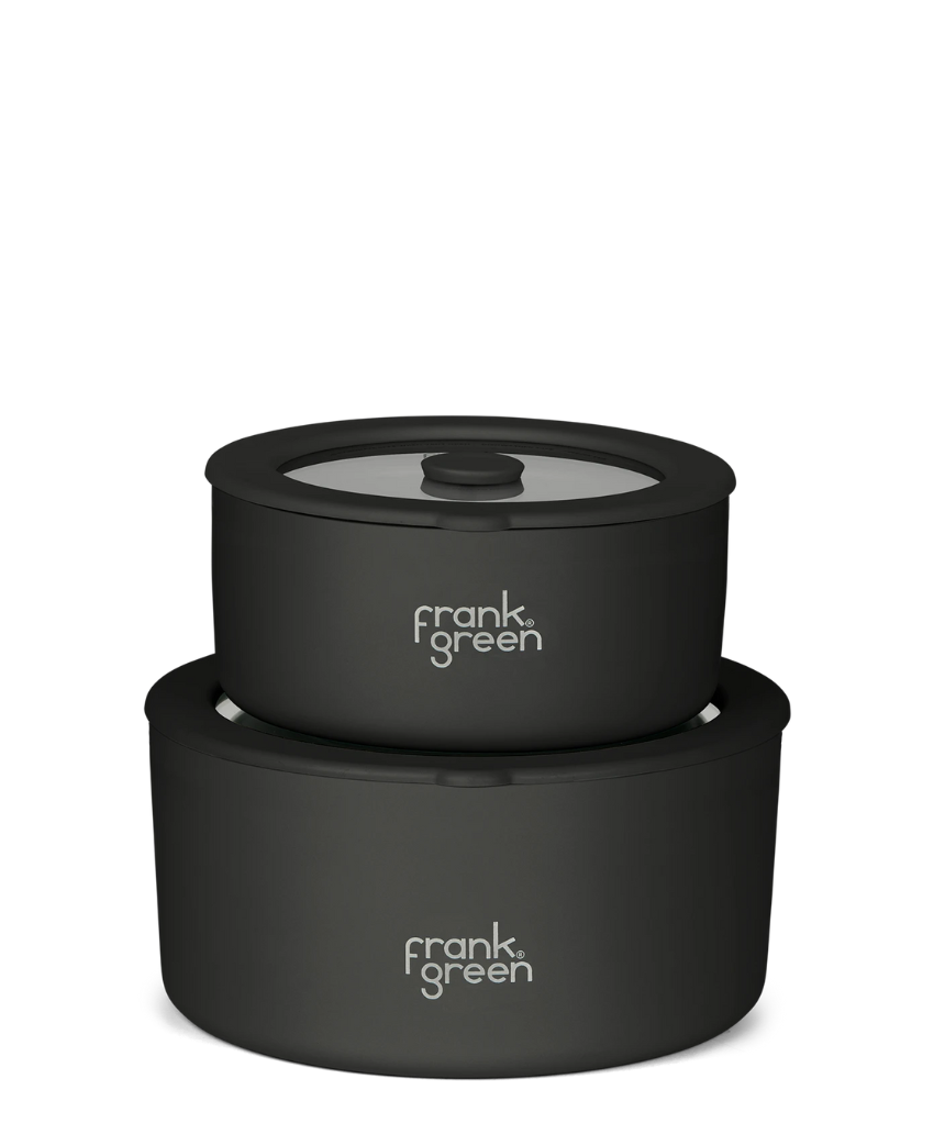 Frank Green - Stainless Steel Bowls with Glass Lids (2 Pack) - 700ml & 1500ml - Say It Sister