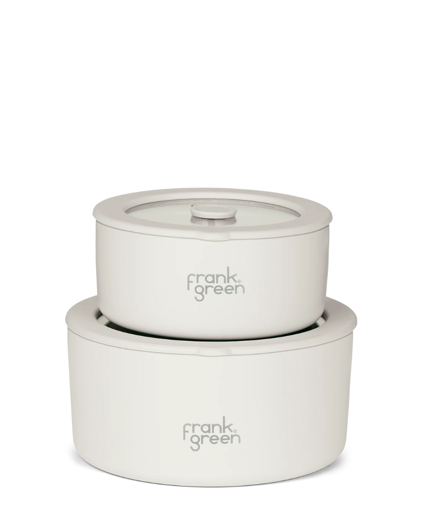 Frank Green - Stainless Steel Bowls with Glass Lids (2 Pack) - 700ml & 1500ml - Say It Sister