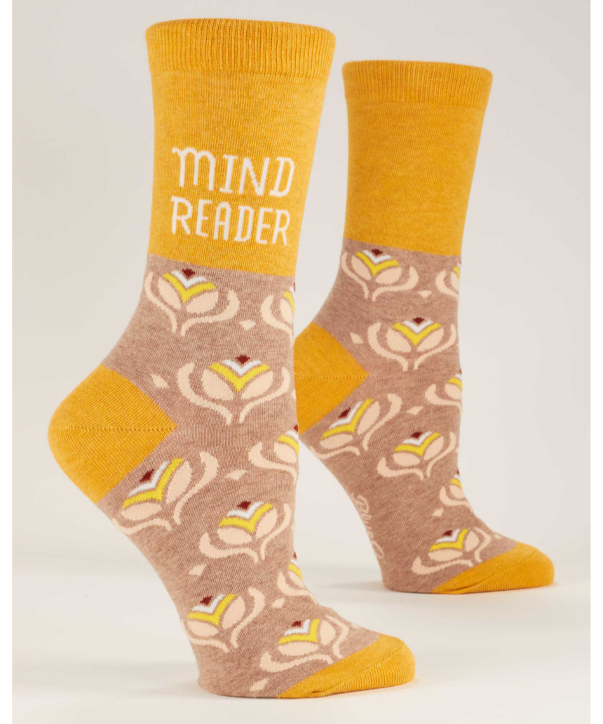 Blue Q - Mind Reader W-Crew Socks - Say It Sister