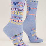 Blue Q - Friend Power W-Crew Socks - Say It Sister