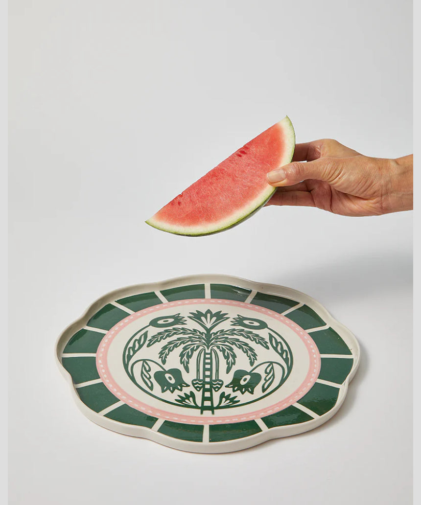 Del Sol Palm Platter Green, platter, Jones & Co - Say It Sister