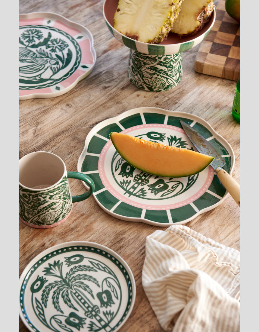 Del Sol Bird Platter Green, platter, Jones & Co - Say It Sister