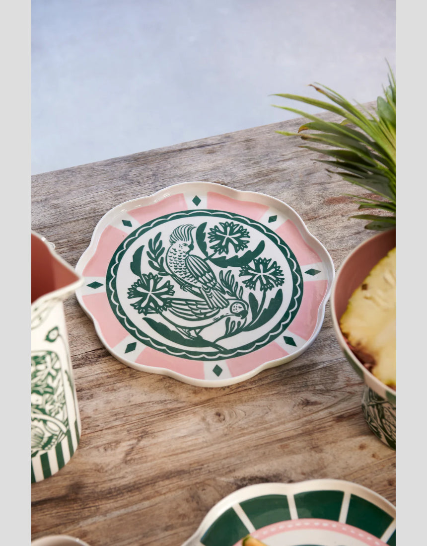 Del Sol Bird Platter Green, platter, Jones & Co - Say It Sister