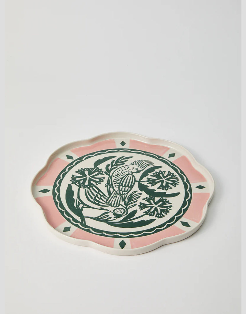 Del Sol Bird Platter Green, platter, Jones & Co - Say It Sister
