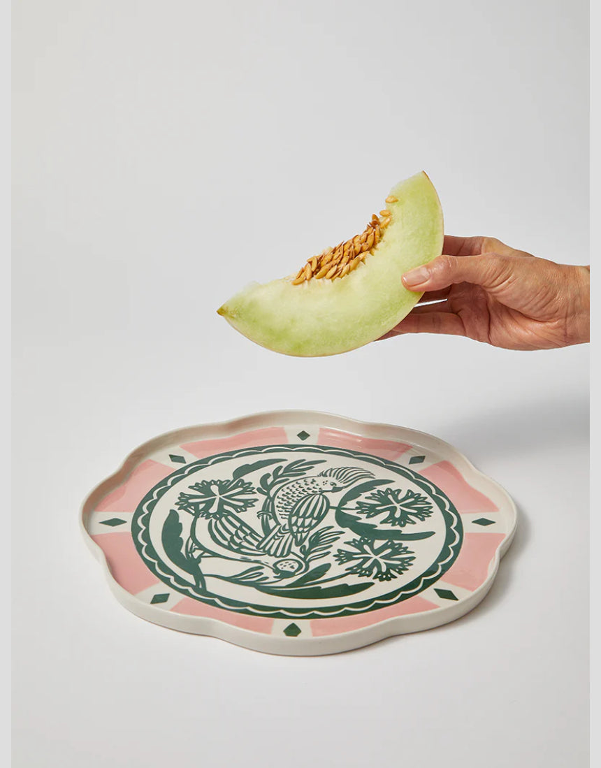 Del Sol Bird Platter Green, platter, Jones & Co - Say It Sister