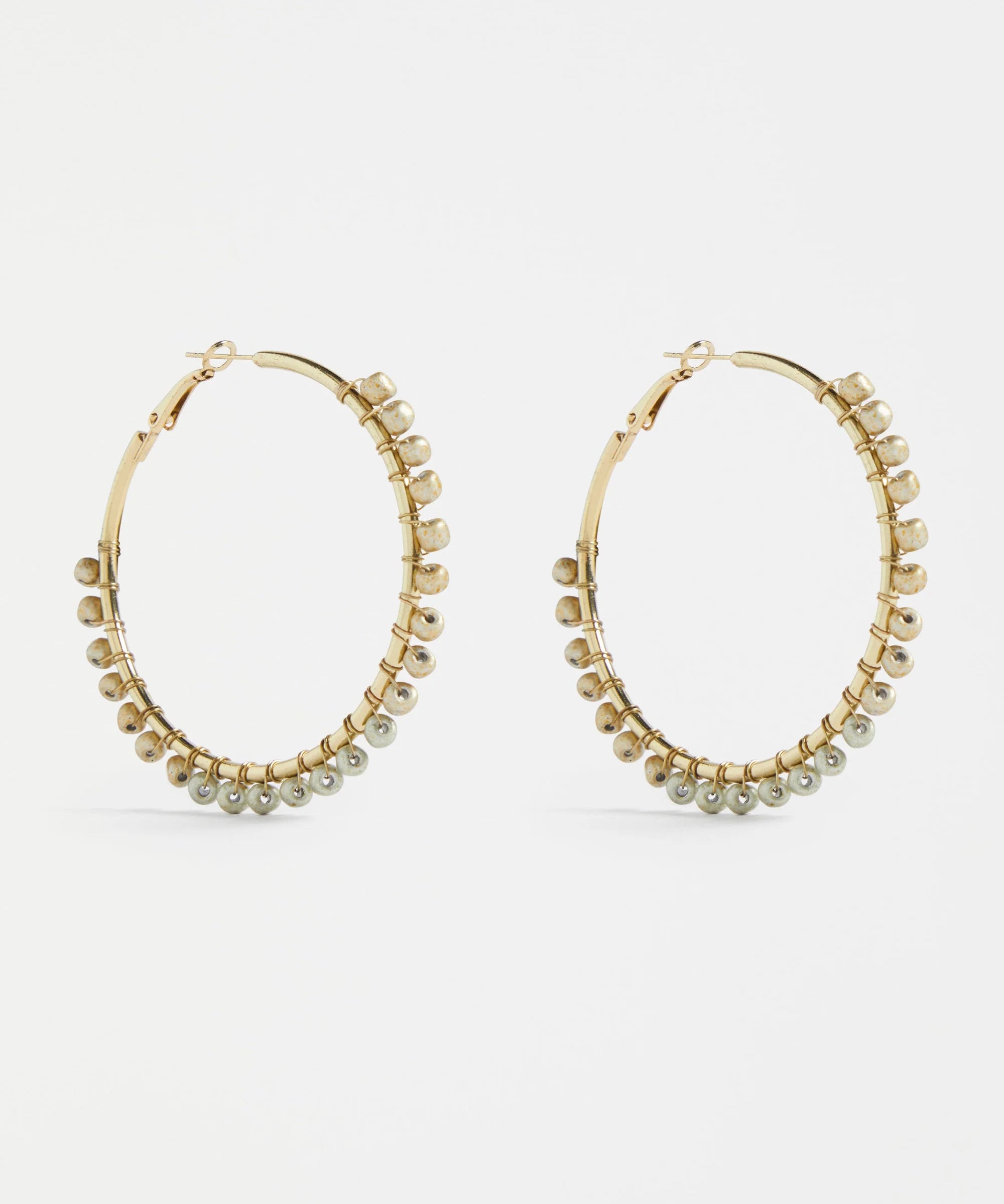Elk - Oko Hoop Earring Ecru, Earrings, Elk - Say It Sister