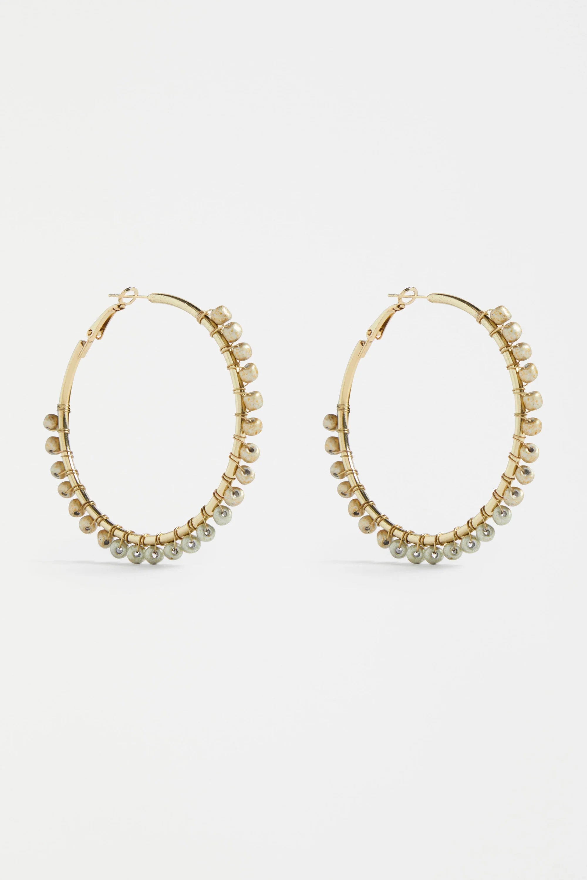 Elk - Oko Hoop Earring Ecru, Earrings, Elk - Say It Sister