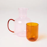Kip & Co Marshmallow & Marmalade ceramic carafe and glass set with colorful, playful design on a white background.
