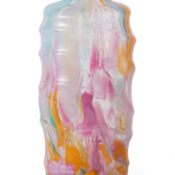 Kip & Co Swirl Sorbet tall vase with colorful swirl pattern, smooth ceramic surface, and a tapered shape for decorative display.