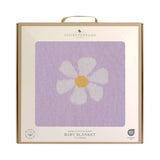 Pram Knitted Blanket - Lilac Daisy Dreams, , Living Textiles - Say It Sister