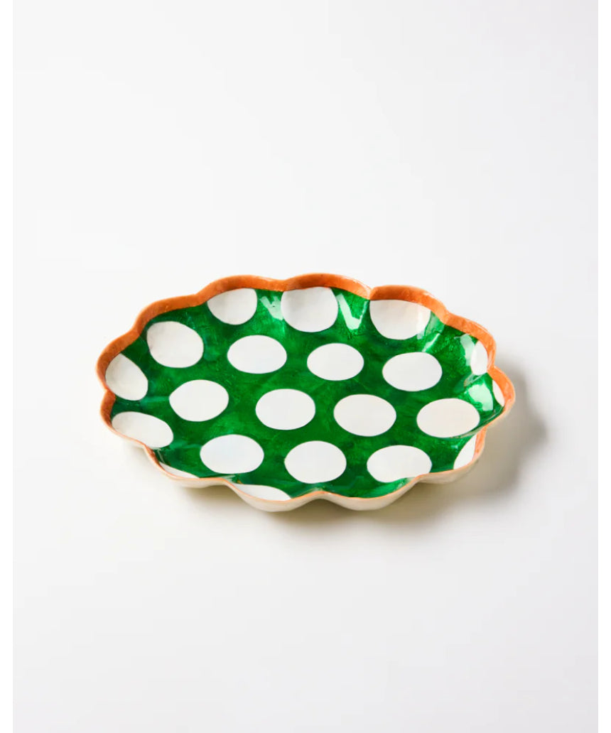 Paradis Scallop Green Tray, , Jones & Co - Say It Sister