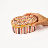 Jones & Co Samira Pink Eyes large hand-painted capiz box