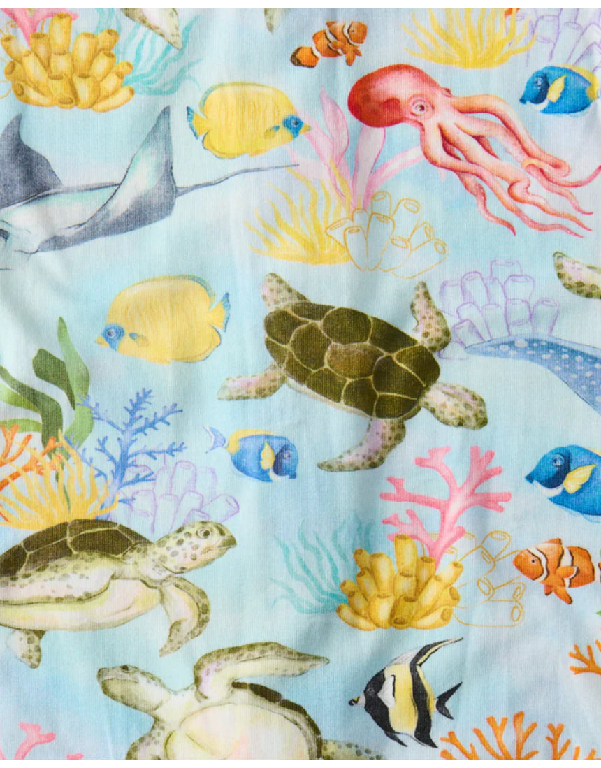 Kip & Co - Reef Life Bamboo Swaddle, swaddle, Kip & Co - Say It Sister