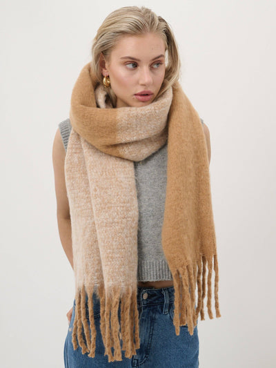 Caramel Duotone Fluffy Scarf, , Angels Whisper Accessories - Say It Sister