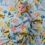 Kip & Co - Reef Life Bamboo Swaddle, swaddle, Kip & Co - Say It Sister