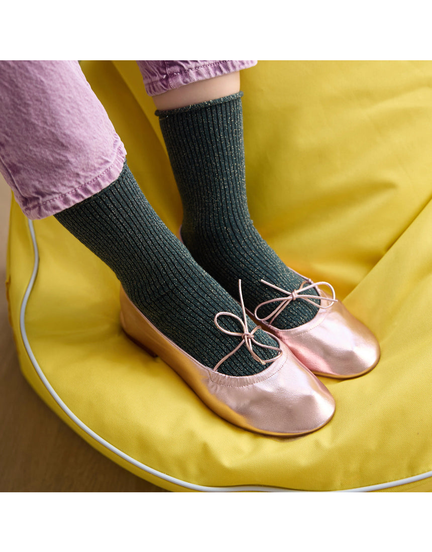 Klue - Glitter Lurex Socks - Green, socks, Klue - Say It Sister