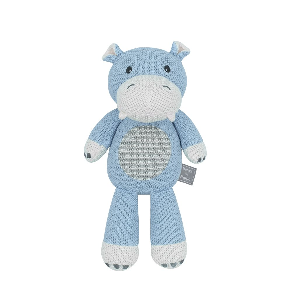 Henry the Hippo Knitted Toy, , Living Textiles - Say It Sister