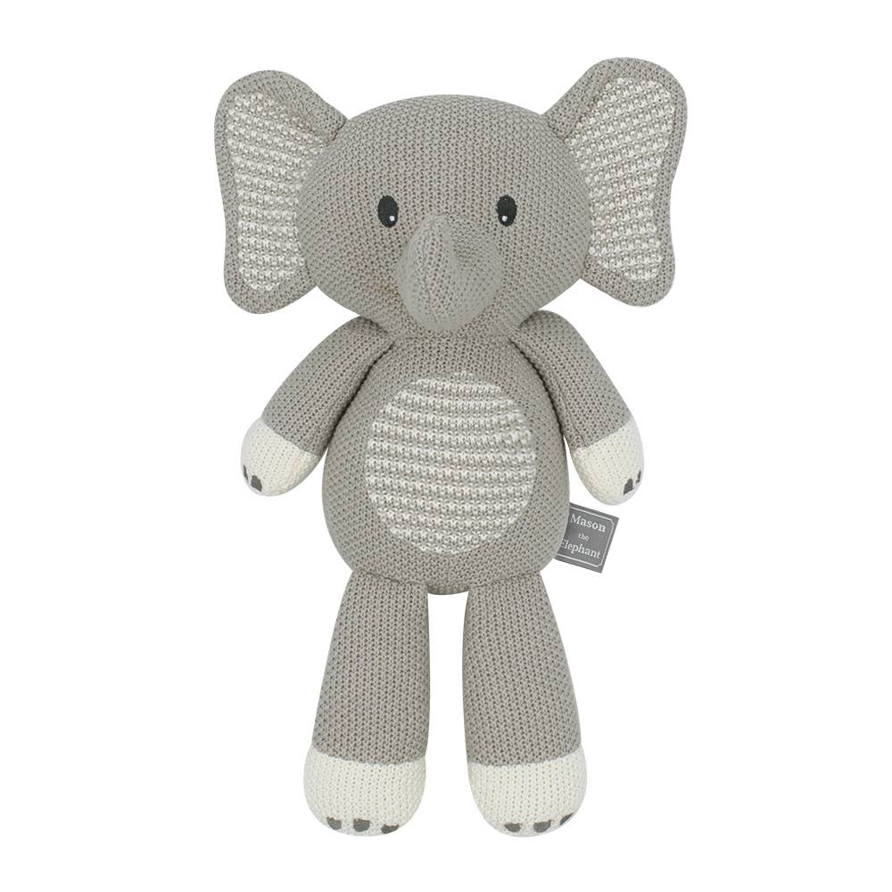 Mason the Elephant Knitted Toy, , Living Textiles - Say It Sister