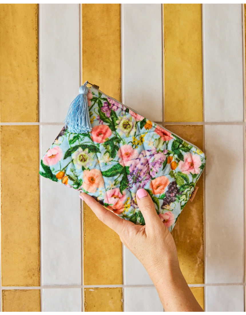 Kip & Co - Spring In The Air Velvet Cosmetics Purse, Cosmetic & Toiletry Bags, Kip & Co - Say It Sister