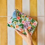 Kip & Co - Spring In The Air Velvet Cosmetics Purse, Cosmetic & Toiletry Bags, Kip & Co - Say It Sister