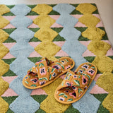 Kip & Co Genie bath mat with colorful, soft fabric featuring a playful, patterned design for bathroom decor and comfort