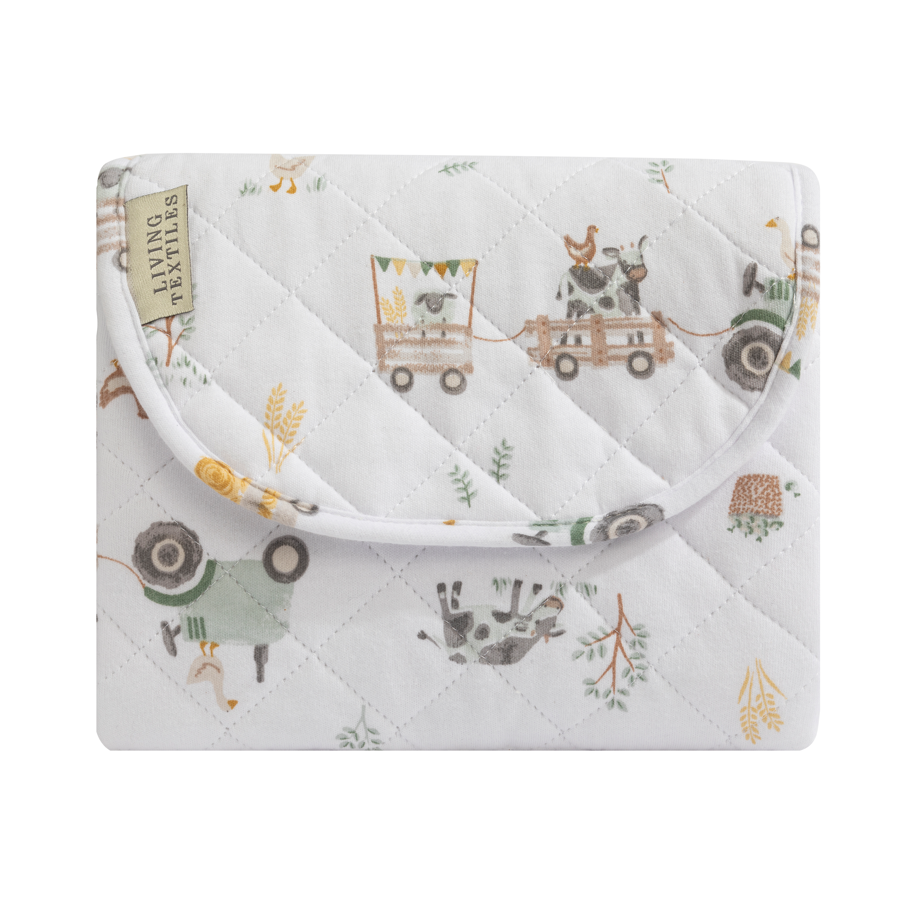 Foldable Waterproof Travel Change Mat - Tractor Ride, , Living Textiles - Say It Sister