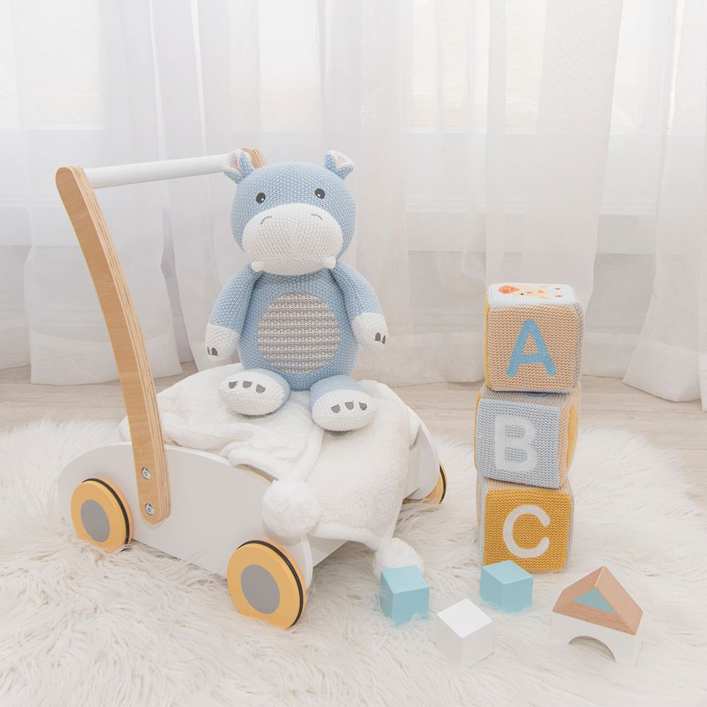 Henry the Hippo Knitted Toy, , Living Textiles - Say It Sister