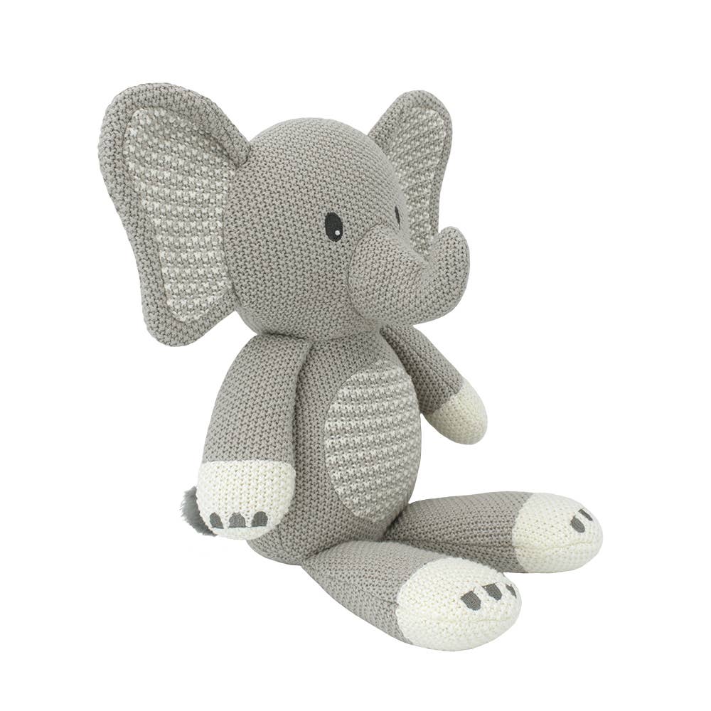 Mason the Elephant Knitted Toy, , Living Textiles - Say It Sister