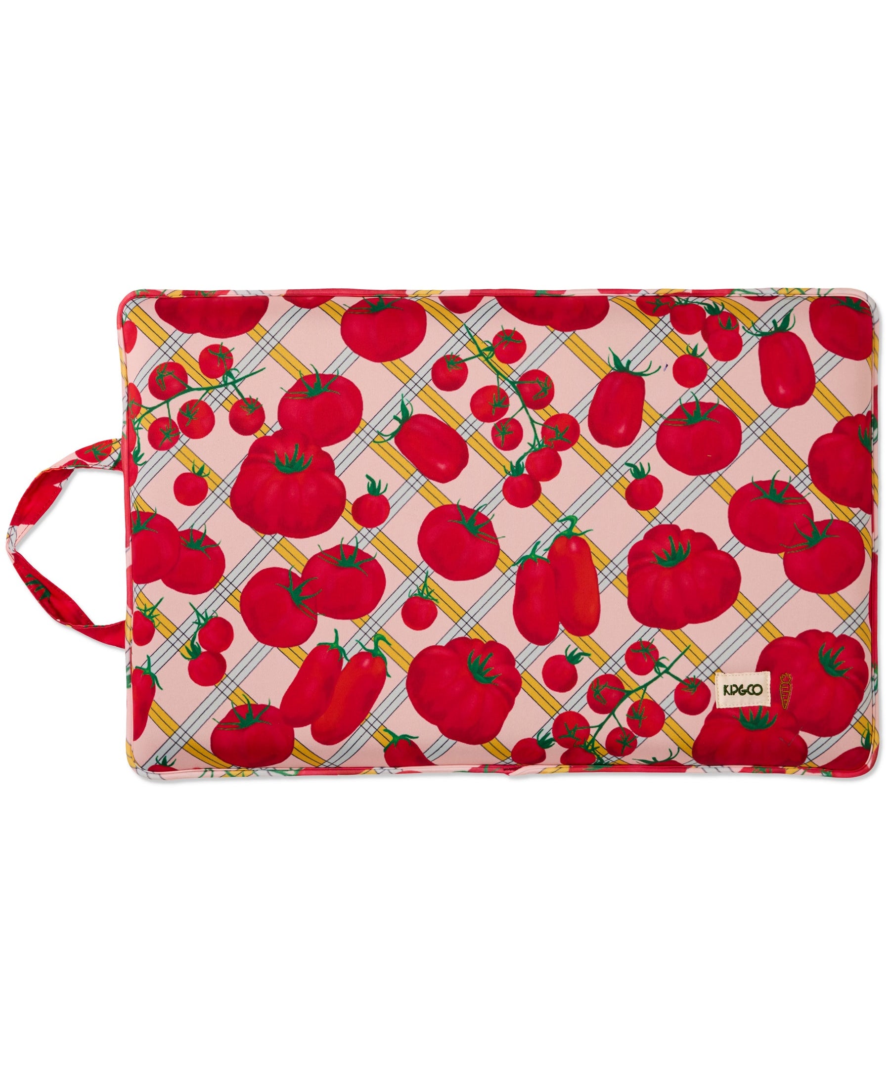 Kip & Co Pomodori garden kneeling mat with cushioned surface and handles for comfortable gardening.