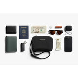 Bellroy Tokyo Side Bag in Raven, a sleek crossbody bag with multiple compartments and adjustable strap for everyday use.