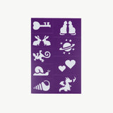 Oh Flossy Reusable Adhesive Face Paint Stencils - Purple, , Oh Flossy - Say It Sister