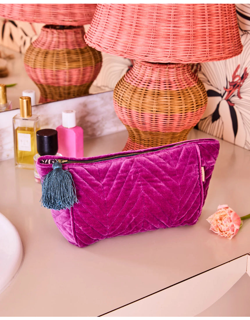 Kip & Co - Wild Grape Velvet Toiletry Bag, Accessories, Kip & Co - Say It Sister
