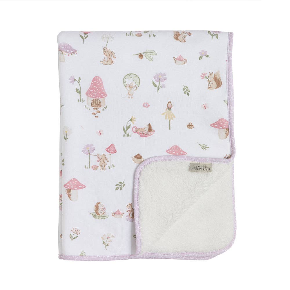 Jersey Sherpa Pram Blanket - Whimsical Wonderland, , Living Textiles - Say It Sister