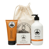 Aussie Man Hands Trio Gift Bundle with three grooming products in a colorful box, perfect for gifting.