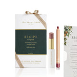 Lük Beautifood Nude Berry Duo lipstick set with two natural shades in sleek packaging, showcasing the creamy lipstick textures.