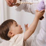 Living Textiles stroller toys featuring plush ice cream and cupcake designs for engaging baby entertainment.