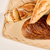 Beige Maison Apprêt Classique chopping board made of wood, rectangular design, ideal for kitchen food preparation.