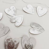 Faux-Tin Heart Bunting Reversible: Light dusty pink, , THE LITTLE PRESS - Say It Sister