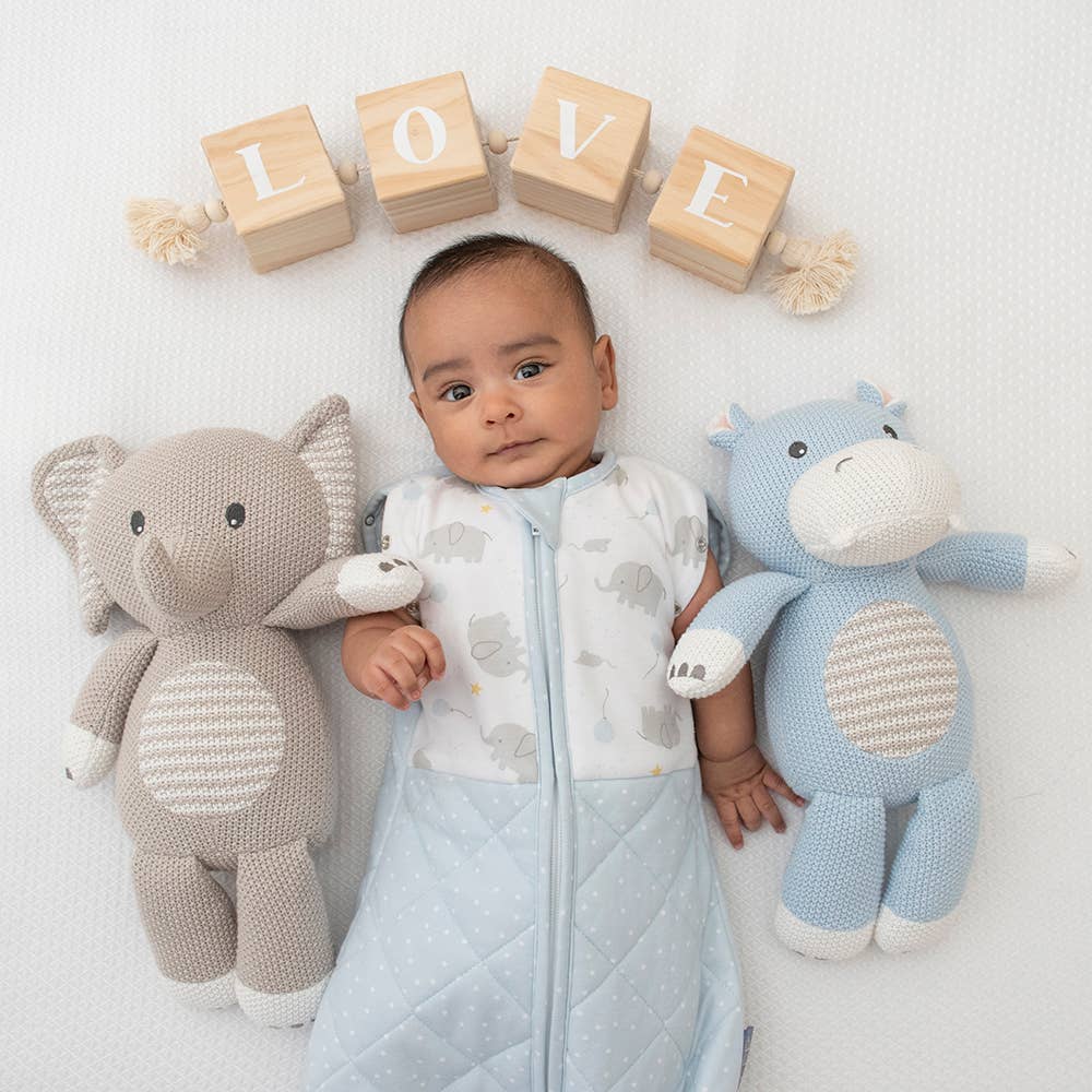 Mason the Elephant Knitted Toy, , Living Textiles - Say It Sister