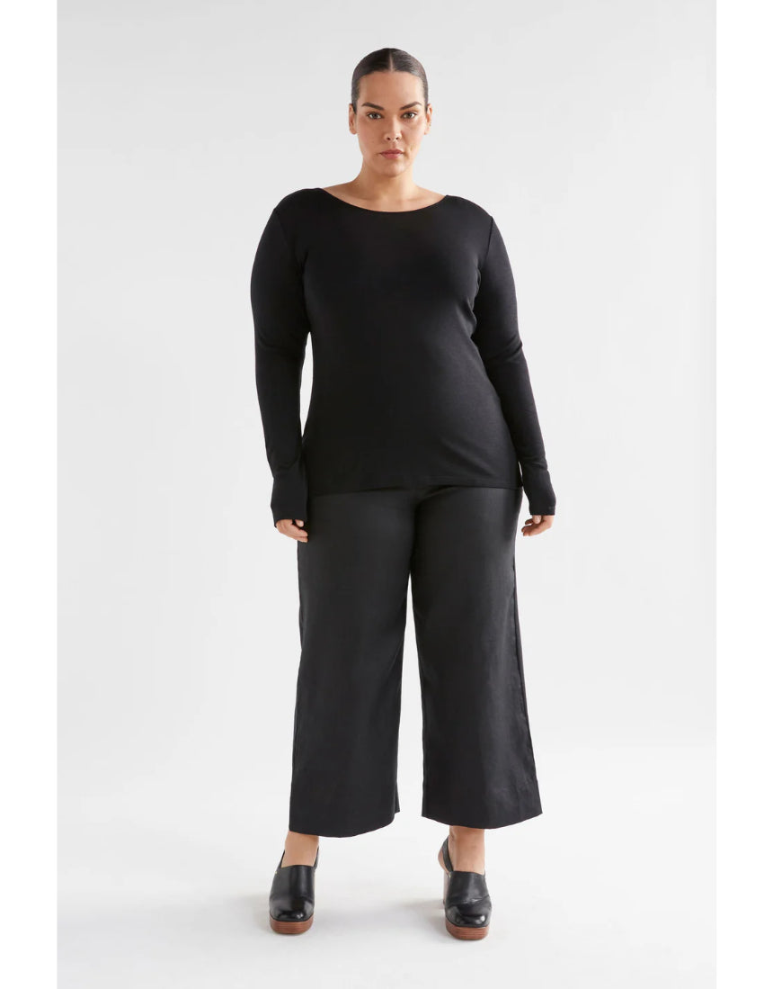 Elk - Merino Long Sleeve Top Black, Clothing, Elk - Say It Sister
