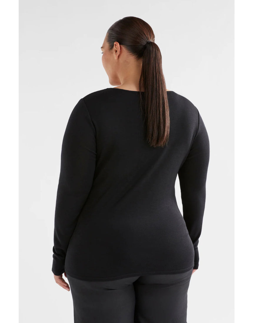 Elk - Merino Long Sleeve Top Black, Clothing, Elk - Say It Sister