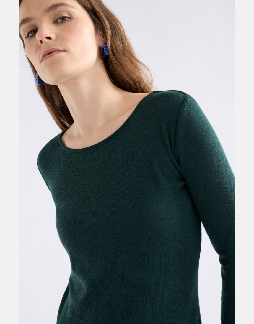 Elk - Merino Long Sleeve Top Dark Pine, Clothing, Elk - Say It Sister