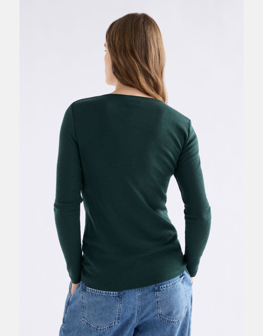 Elk - Merino Long Sleeve Top Dark Pine, Clothing, Elk - Say It Sister